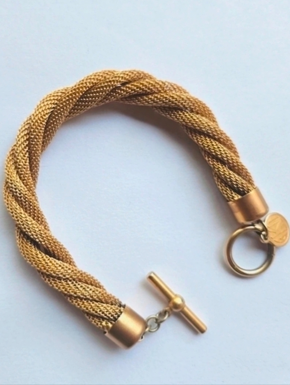 Vintage Anne Klein Gold Twisted Mesh Bracelet